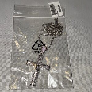 Silver Cross Pendant Necklace